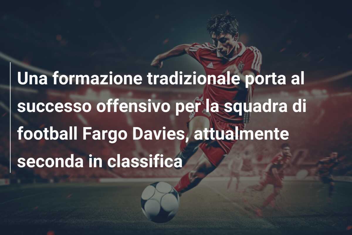 Una formazione tradizionale porta al successo offensivo per la squadra di football Fargo Davies, attualmente seconda in classifica