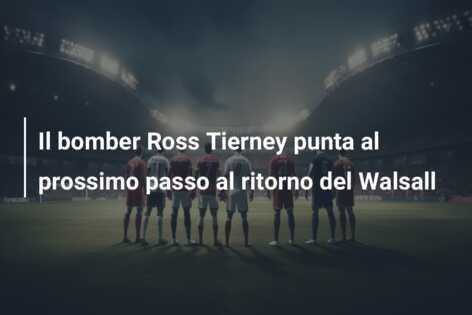 Il bomber Ross Tierney punta al prossimo passo al ritorno del Walsall