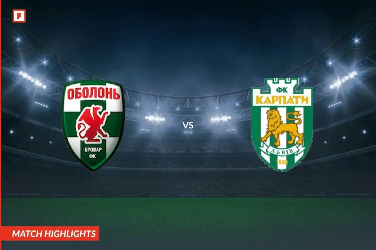 Obolon Kyiv - Karpaty Lviv gol e momenti salienti