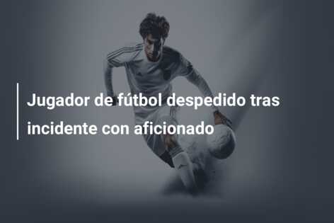 Jugador de fútbol despedido tras incidente con aficionado