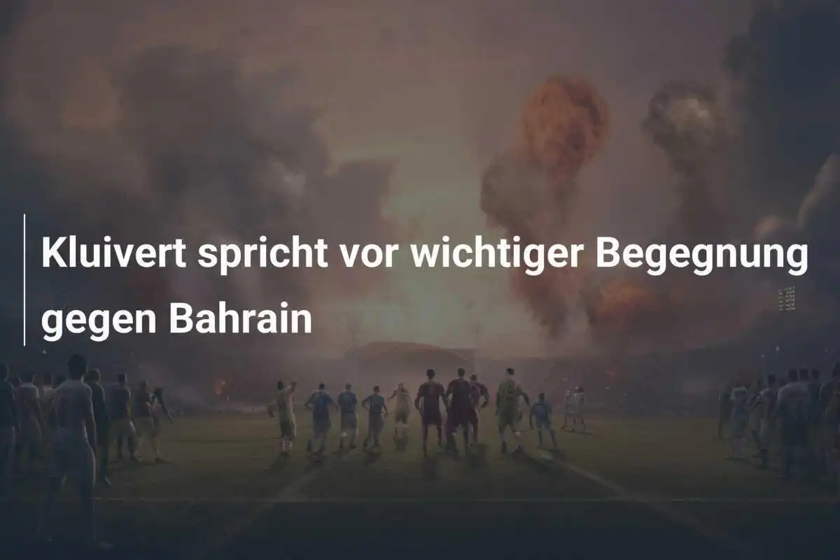 Kluivert spricht vor wichtiger Begegnung gegen Bahrain