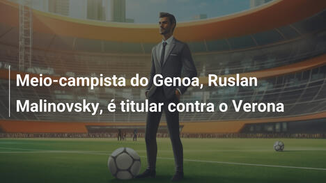 Meio-campista do Genoa, Ruslan Malinovsky, é titular contra o Verona