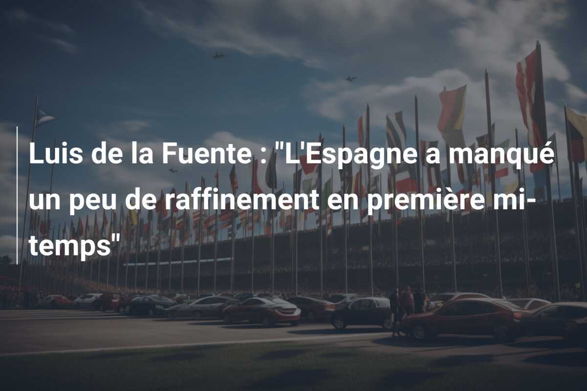 Luis de la Fuente : "L'Espagne a manqué un peu de raffinement en première mi-temps"