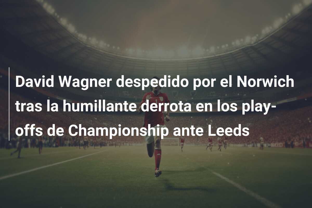 David Wagner despedido por el Norwich tras la humillante derrota en los play-offs de Championship ante Leeds