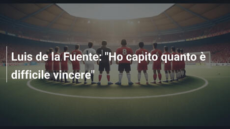 Luis de la Fuente: "Ho capito quanto è difficile vincere"