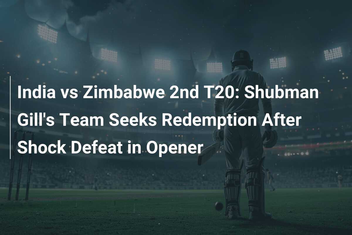 India vs Zimbabwe 2nd T20: Shubman Gill's Team Seeks Redemption After