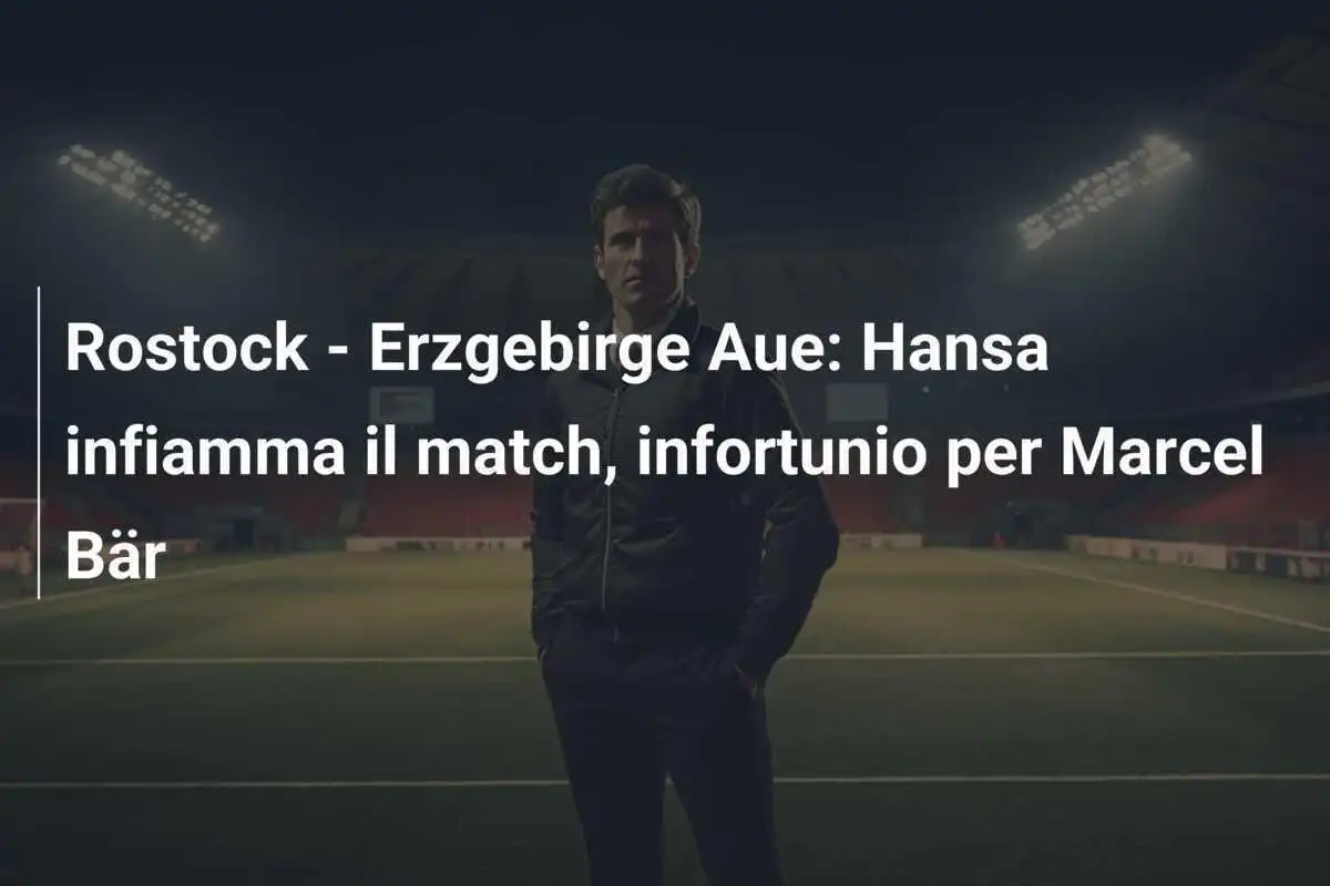 Rostock - Erzgebirge Aue: Hansa infiamma il match, infortunio per Marcel Bär