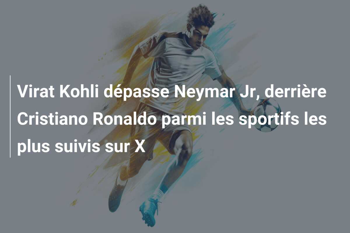 Virat Kohli dépasse Neymar Jr, derrière Cristiano Ronaldo parmi les sportifs les plus suivis sur X