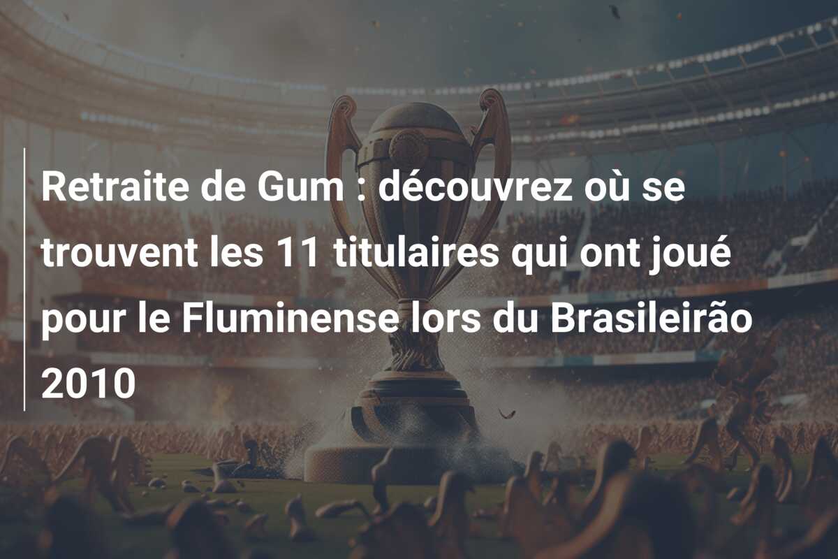Retraite de Gum : découvrez où se trouvent les 11 titulaires qui ont joué pour le Fluminense lors du Brasileirão 2010