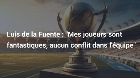 Luis de la Fuente : "Mes joueurs sont fantastiques, aucun conflit dans l'équipe"