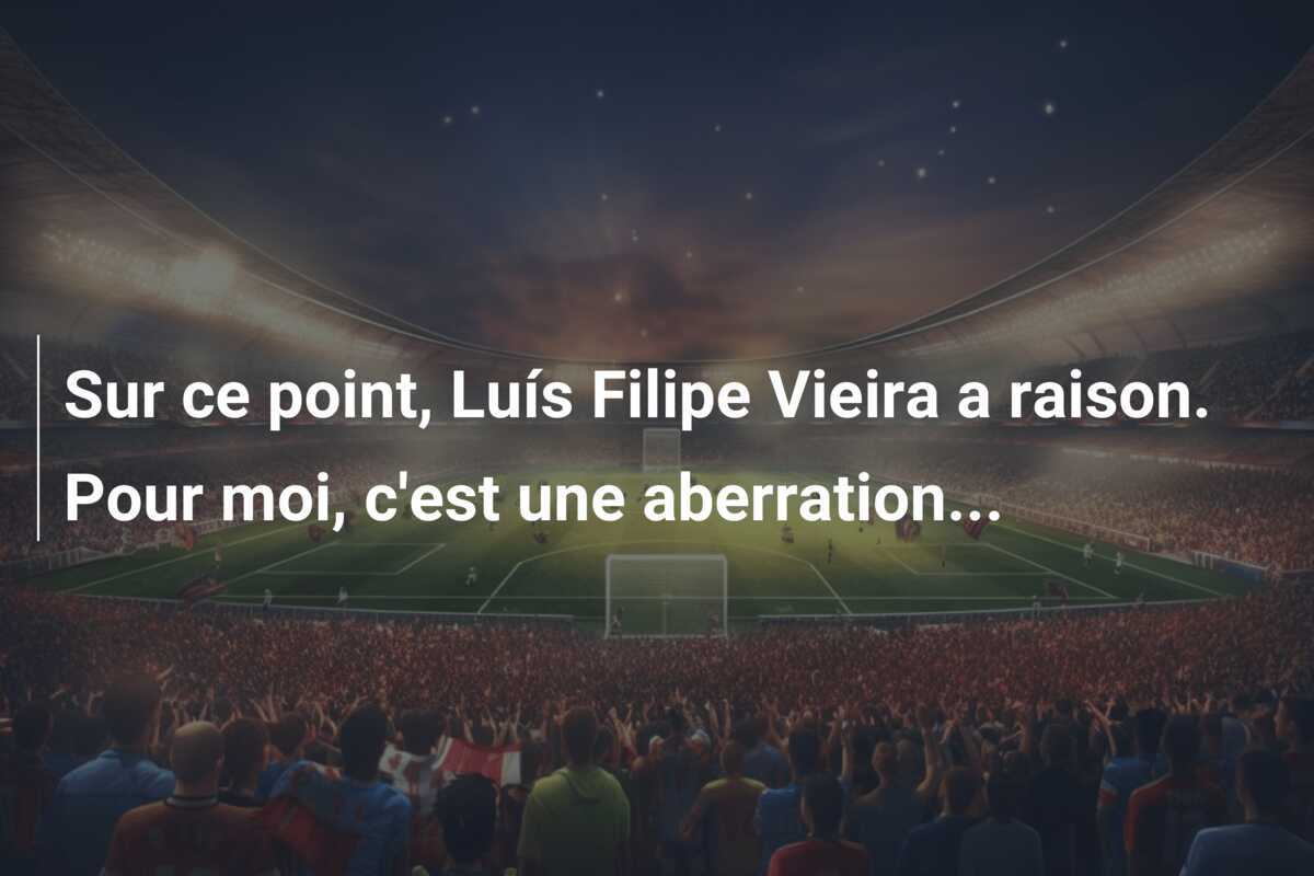 Sur ce point, Luís Filipe Vieira a raison. Pour moi, c'est une aberration...