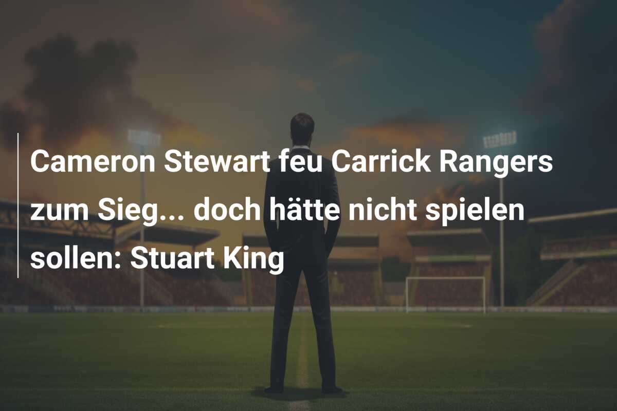 Cameron Stewart feu Carrick Rangers zum Sieg… doch hätte nicht spielen sollen: Stuart King