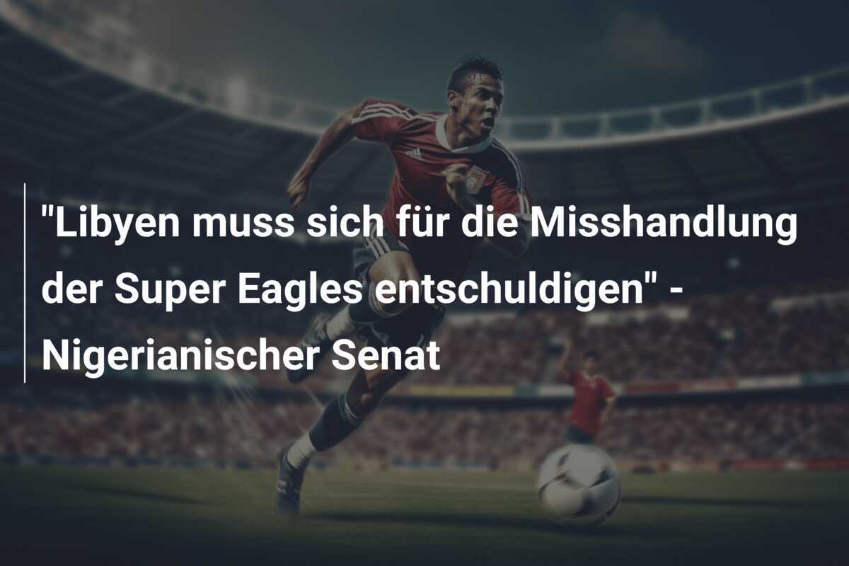 "Libyen muss sich für die Misshandlung der Super Eagles entschuldigen" - Nigerianischer Senat