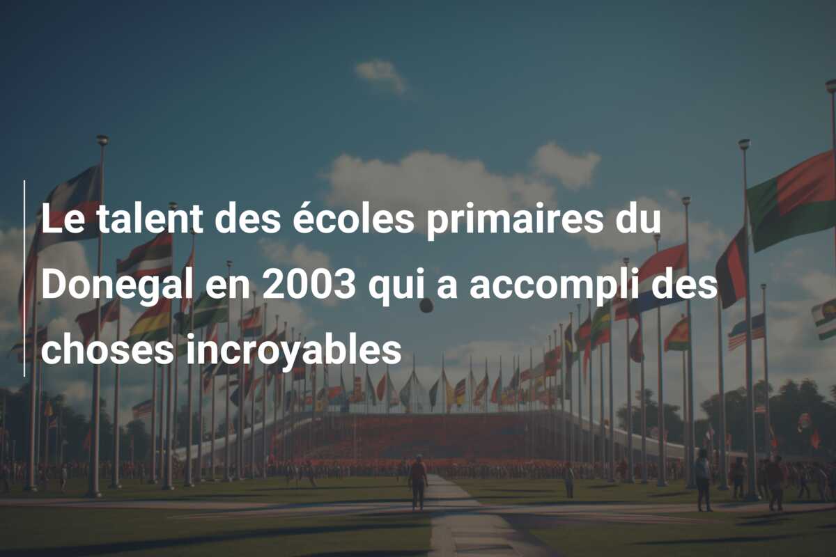Le talent des écoles primaires du Donegal en 2003 qui a accompli des choses incroyables
