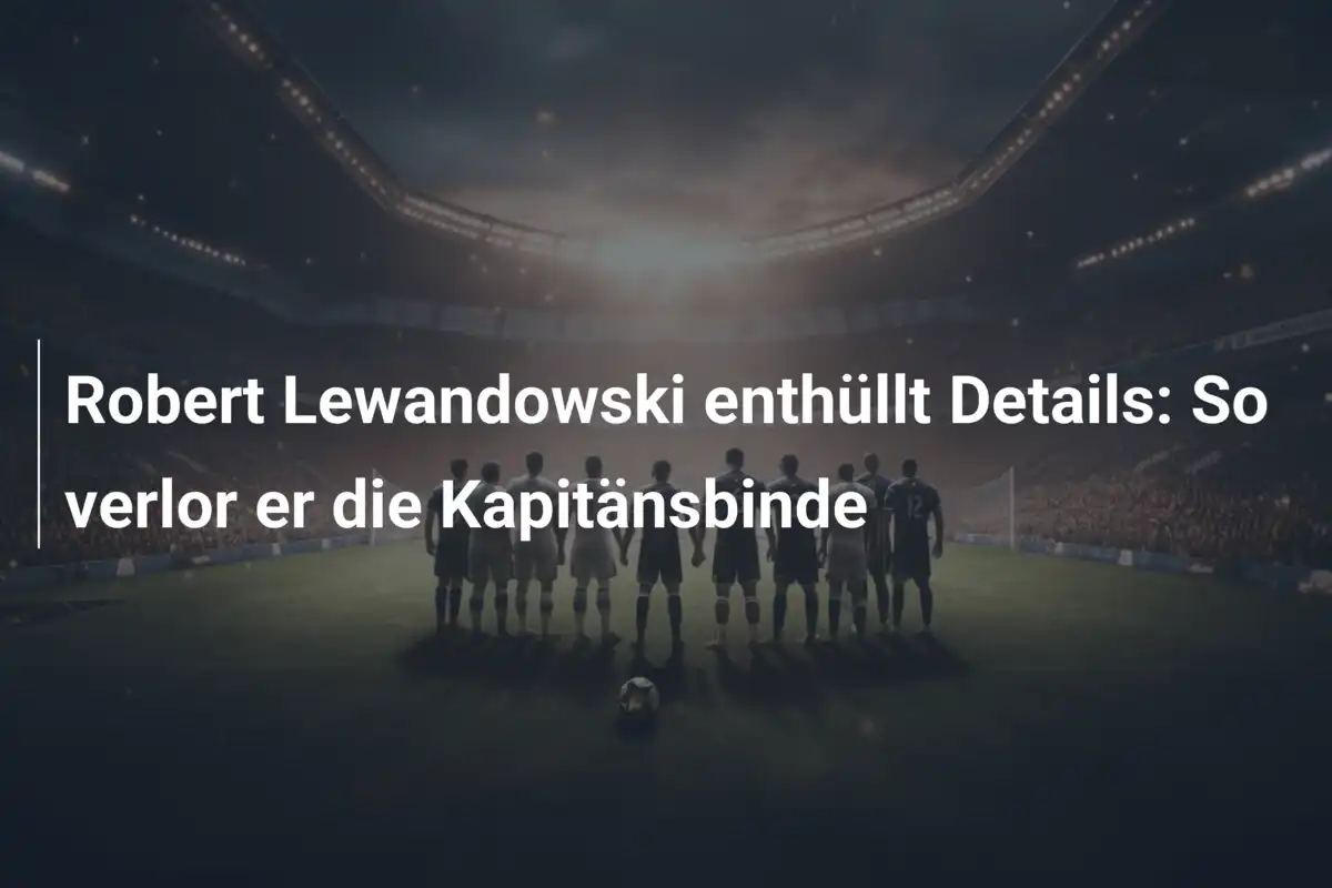 Robert Lewandowski enthüllt Details: So verlor er die Kapitänsbinde