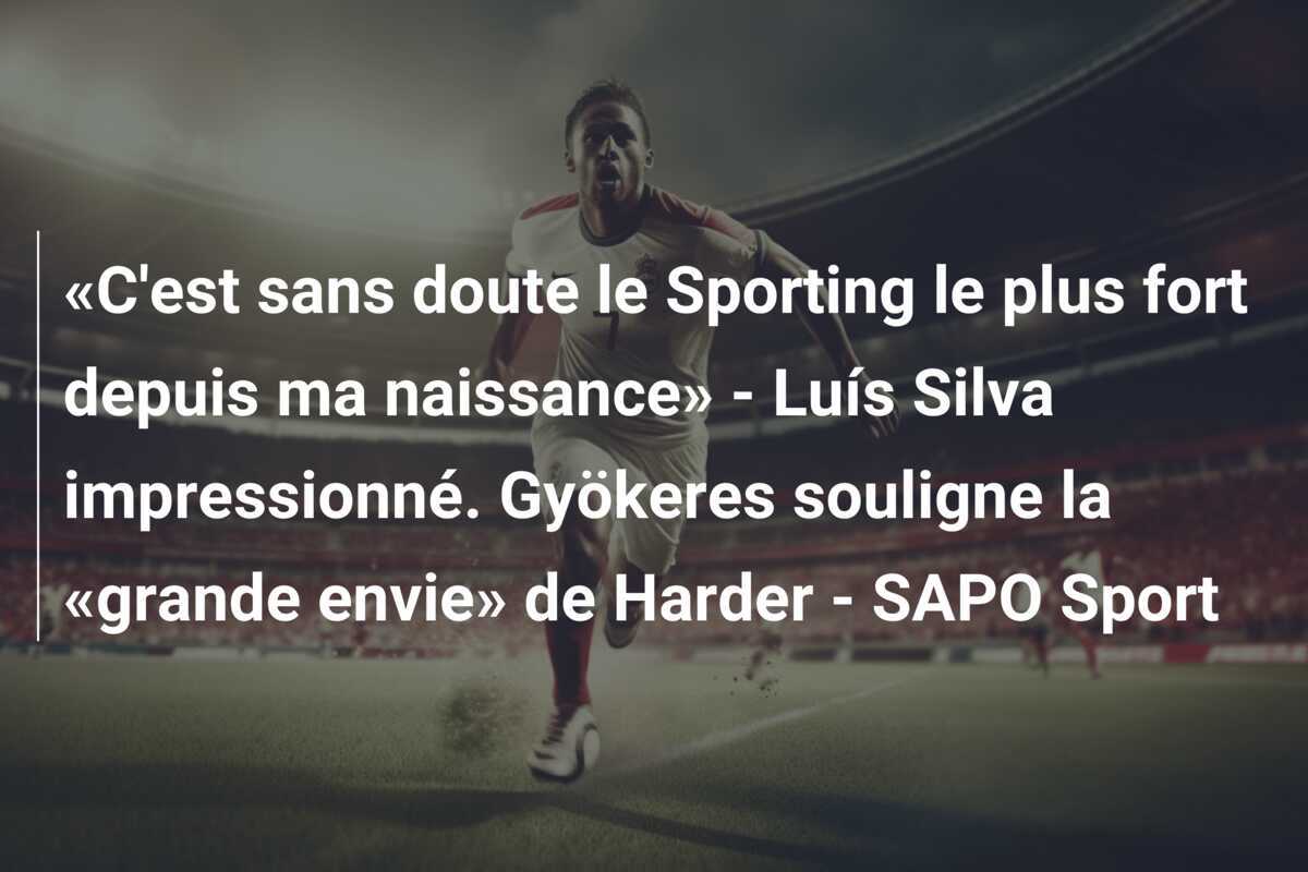 «C'est sans doute le Sporting le plus fort depuis ma naissance» - Luís Silva impressionné. Gyökeres souligne la «grande envie» de Harder - SAPO Sport