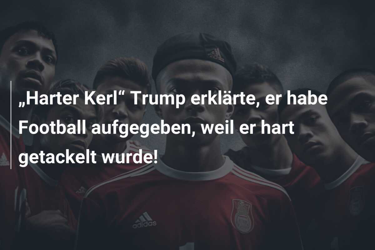 „Harter Kerl“ Trump erklärte, er habe Football aufgegeben, weil er hart getackelt wurde!