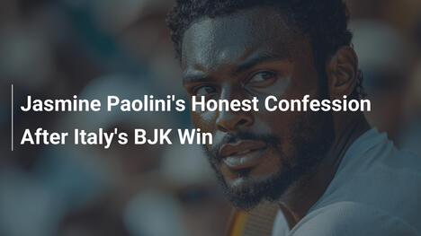 Jasmine Paolinis ehrliche Beichte nach Italias BJK-Sieg
