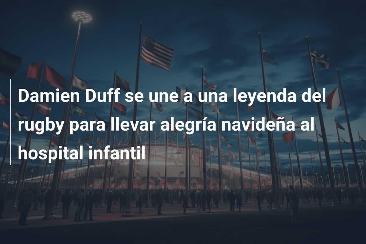 Damien Duff se une a una leyenda del rugby para llevar alegría navideña al hospital infantil