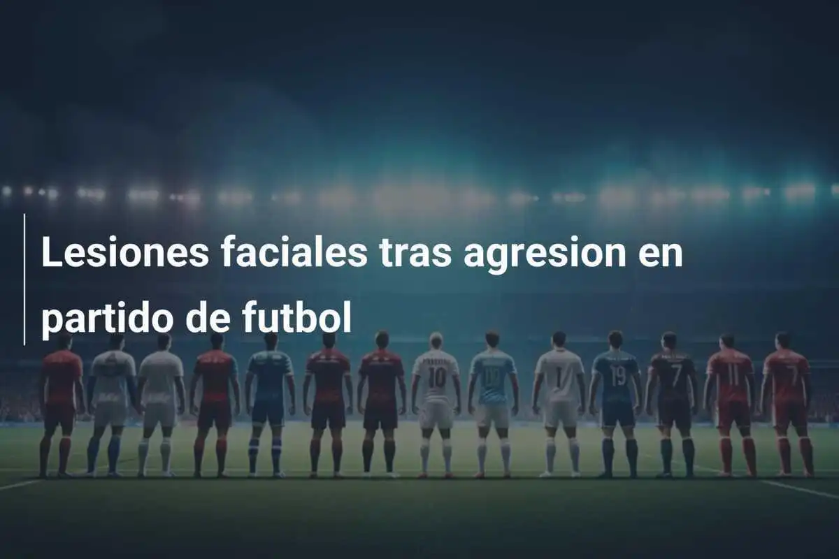 Lesiones faciales tras agresion en partido de futbol