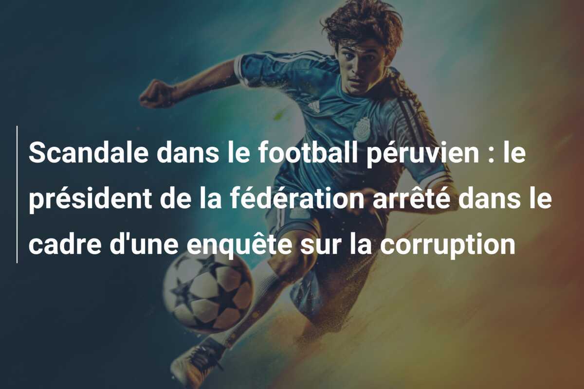 Scandale dans le football péruvien : le président de la fédération arrêté dans le cadre d'une enquête sur la corruption