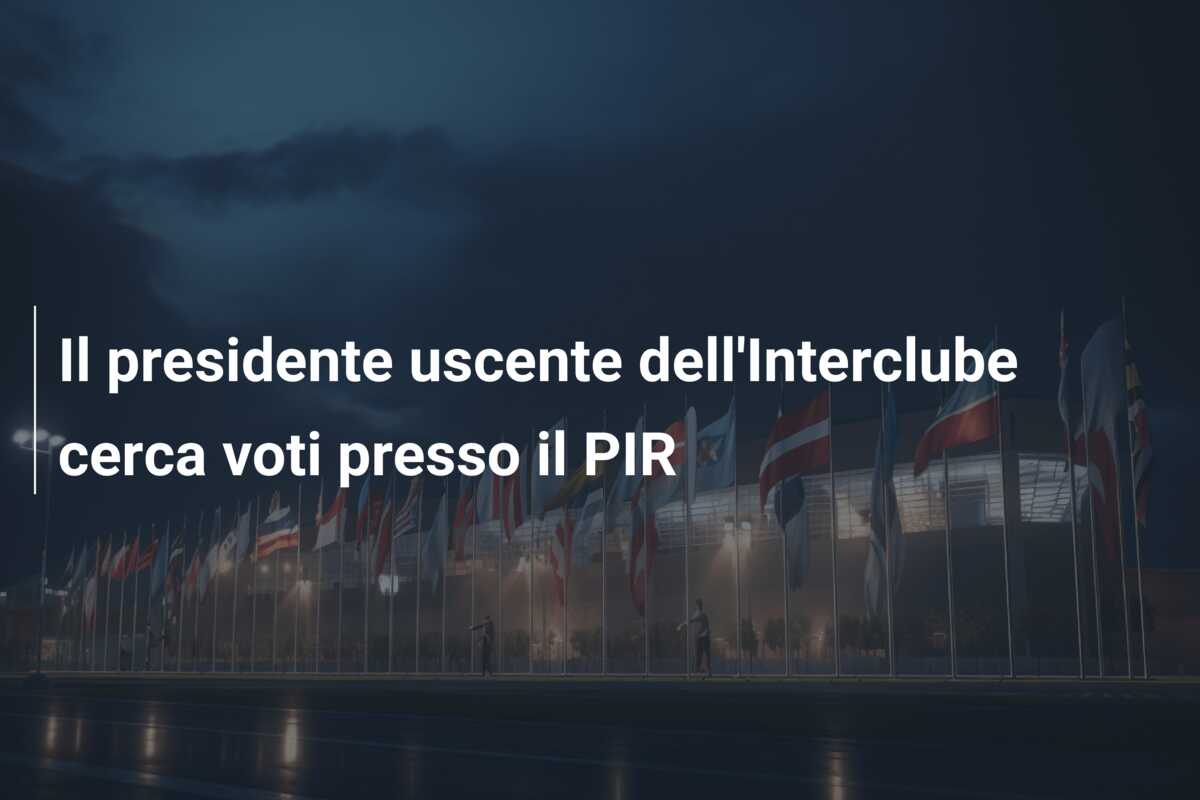 Il presidente uscente dell’Interclube cerca voti presso il PIR