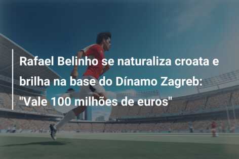 Rafael Belinho se naturaliza croata e brilha na base do Dínamo Zagreb: “Vale 100 milhões de euros”