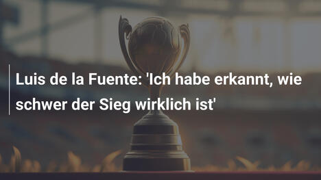 Luis de la Fuente: 'Ich habe erkannt, wie schwer der Sieg wirklich ist'