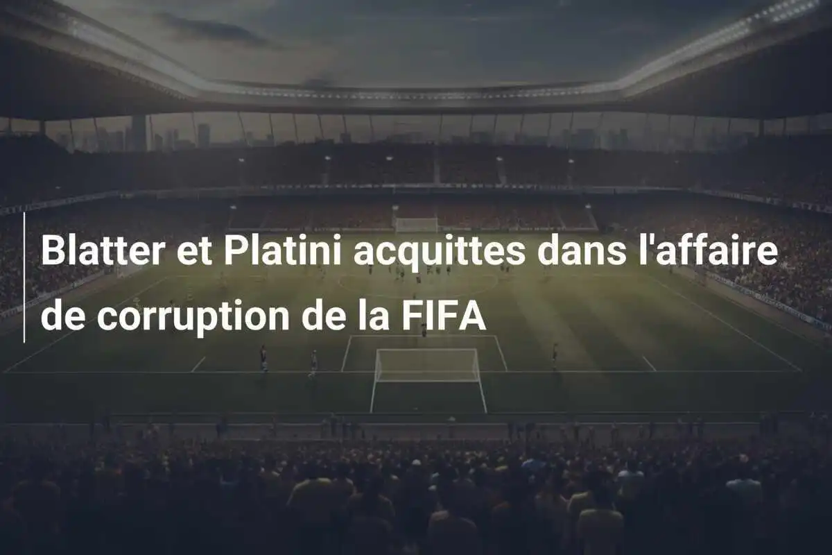 Blatter et Platini acquittes dans l'affaire de corruption de la FIFA