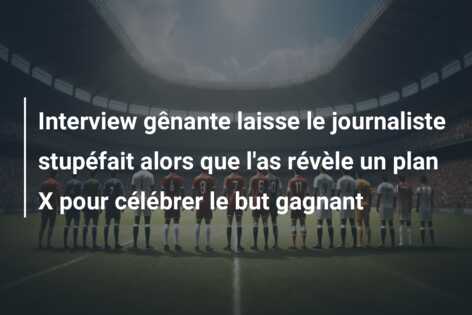 Interview gênante laisse le journaliste stupéfait alors que l’as révèle un plan X pour célébrer le but gagnant