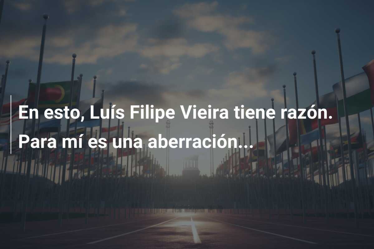 En esto, Luís Filipe Vieira tiene razón. Para mí es una aberración...