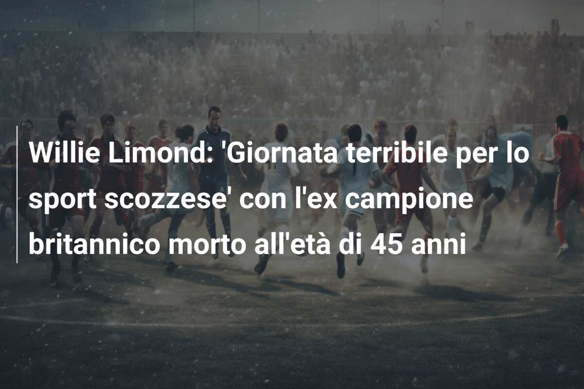 Willie Limond: ‘Giornata terribile per lo sport scozzese’ con l’ex campione britannico morto all’età di 45 anni