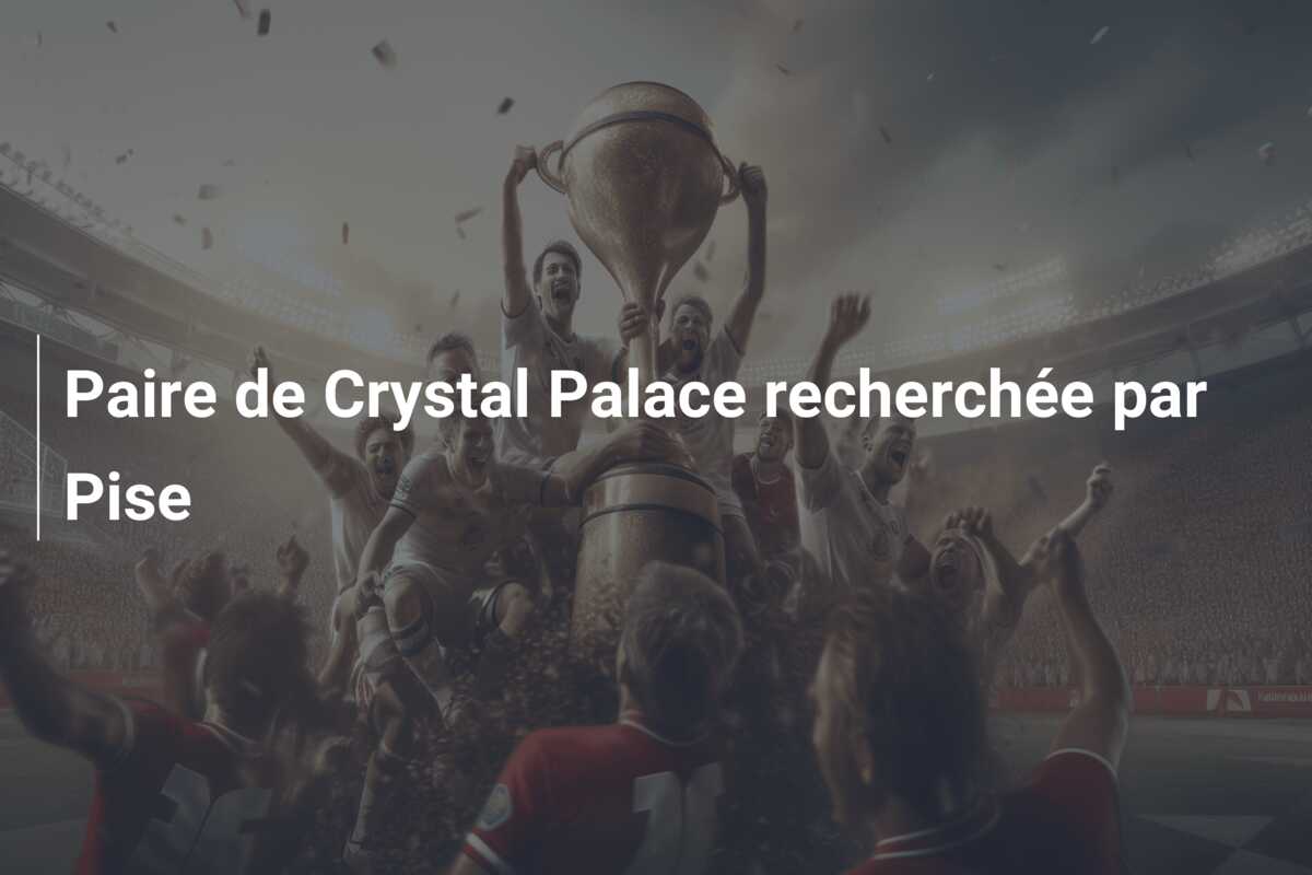 Paire de Crystal Palace recherchée par Pise