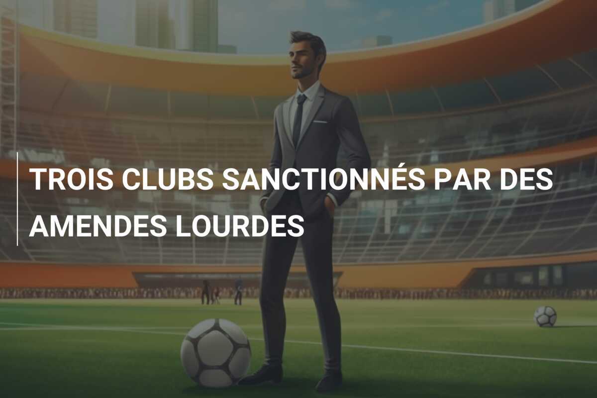 TROIS CLUBS SANCTIONNÉS PAR DES AMENDES LOURDES