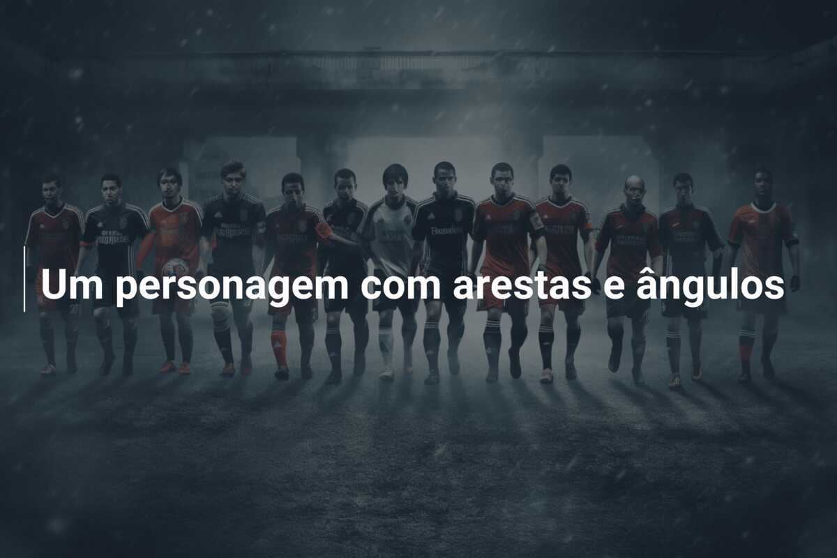Um personagem com arestas e ângulos