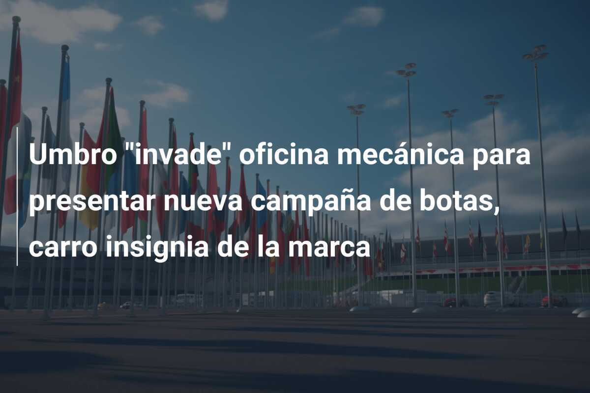 Umbro "invade" oficina mecánica para presentar nueva campaña de botas, carro insignia de la marca