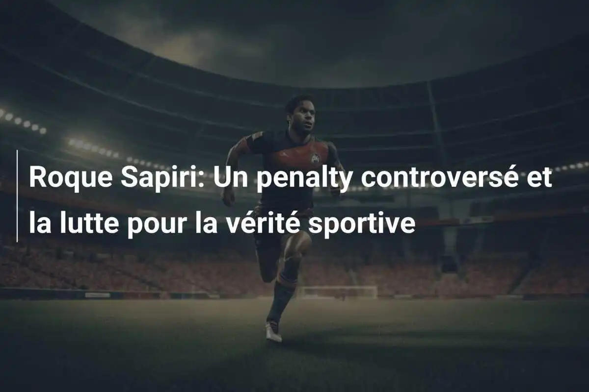 Roque Sapiri: Un penalty controversé et la lutte pour la vérité sportive
