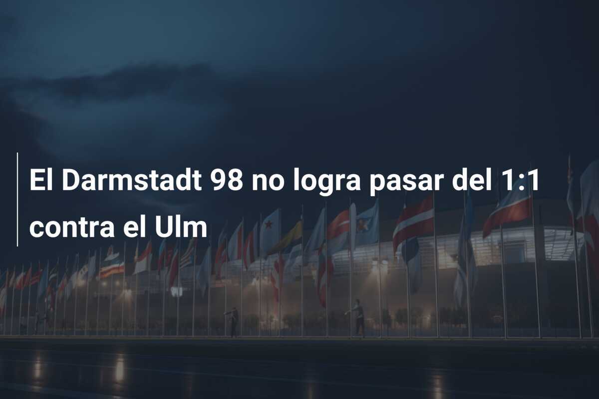 El Darmstadt 98 no logra pasar del 1:1 contra el Ulm