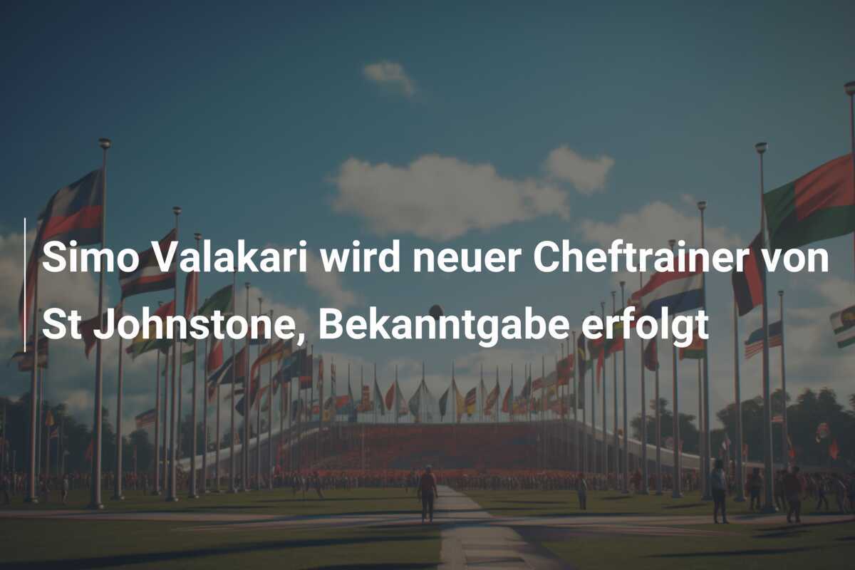 Simo Valakari wird neuer Cheftrainer von St Johnstone, Bekanntgabe erfolgt