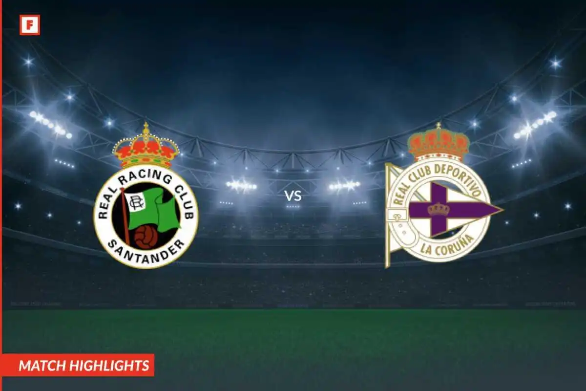 Racing de Santander - Deportivo de La Coruna gol e momenti salienti