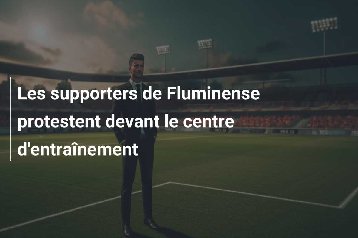 Les supporters de Fluminense protestent devant le centre d’entraînement