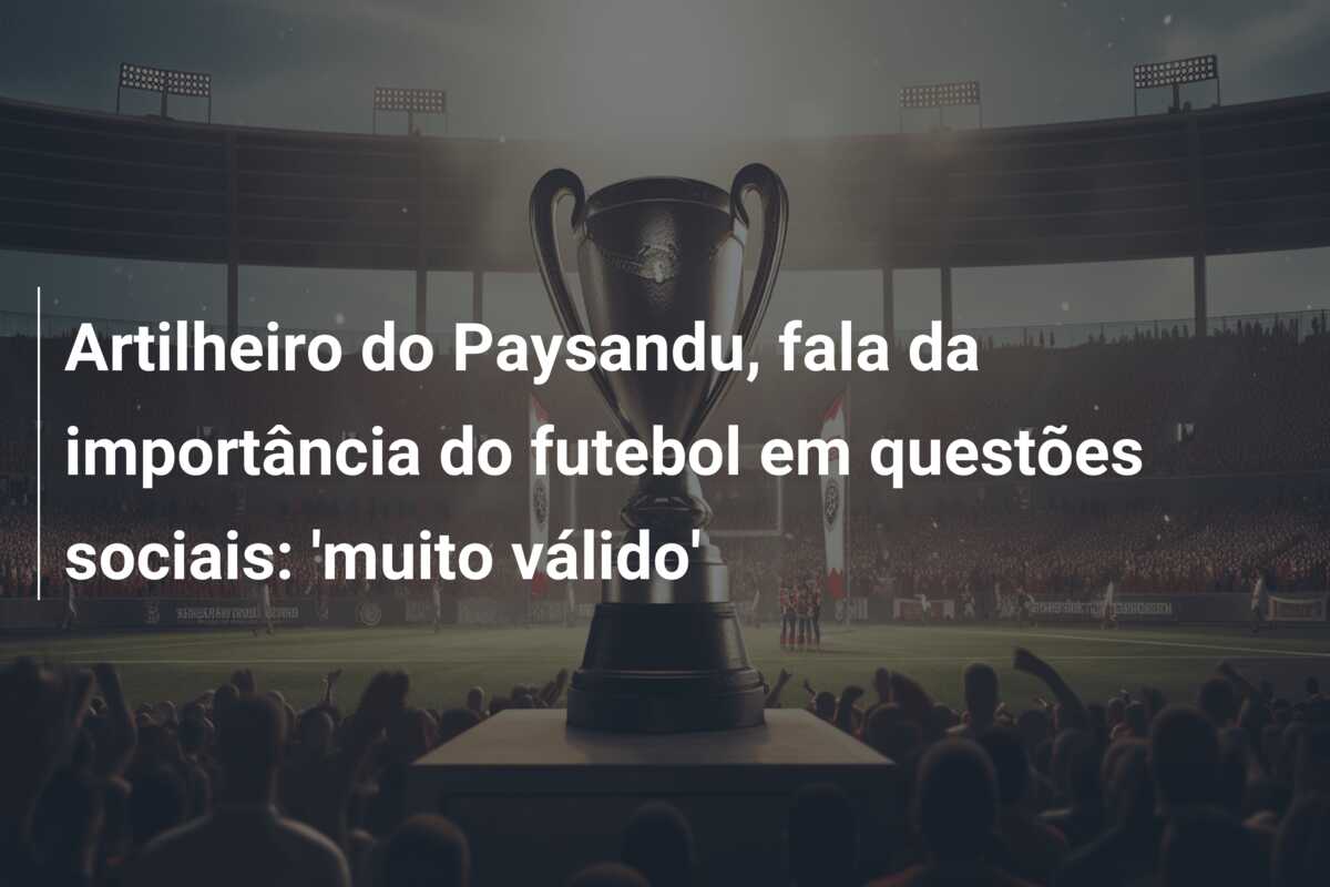 Artilheiro do Paysandu, fala da importância do futebol em questões sociais: ‘muito válido’