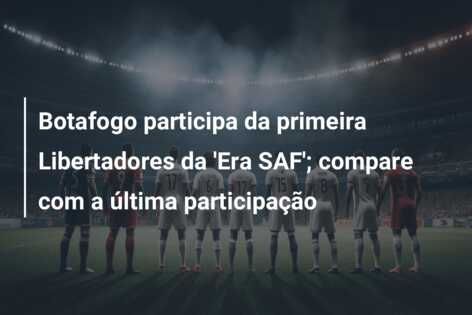 Botafogo participa da primeira Libertadores da ‘Era SAF’; compare com a última participação
