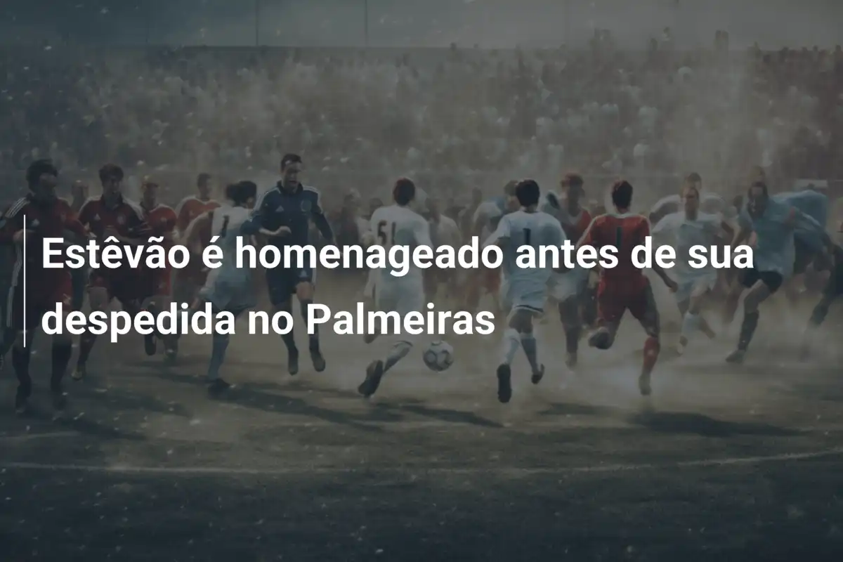 Estêvão é homenageado antes de sua despedida no Palmeiras