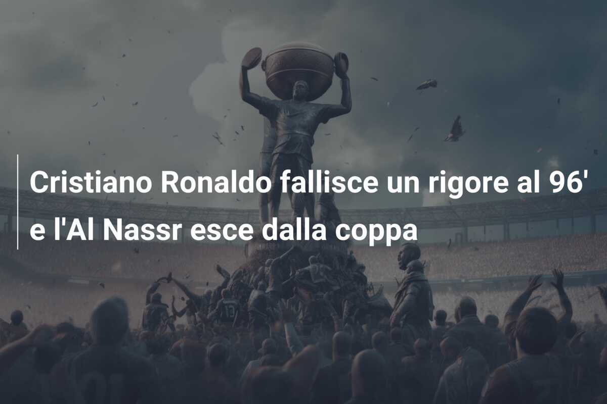 Cristiano Ronaldo fallisce un rigore al 96' e l'Al Nassr esce dalla coppa