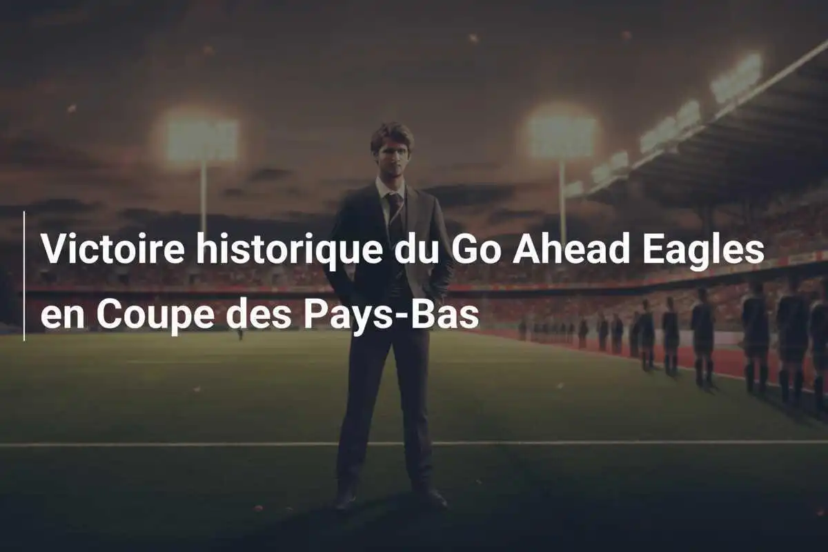 Victoire historique du Go Ahead Eagles en Coupe des Pays-Bas