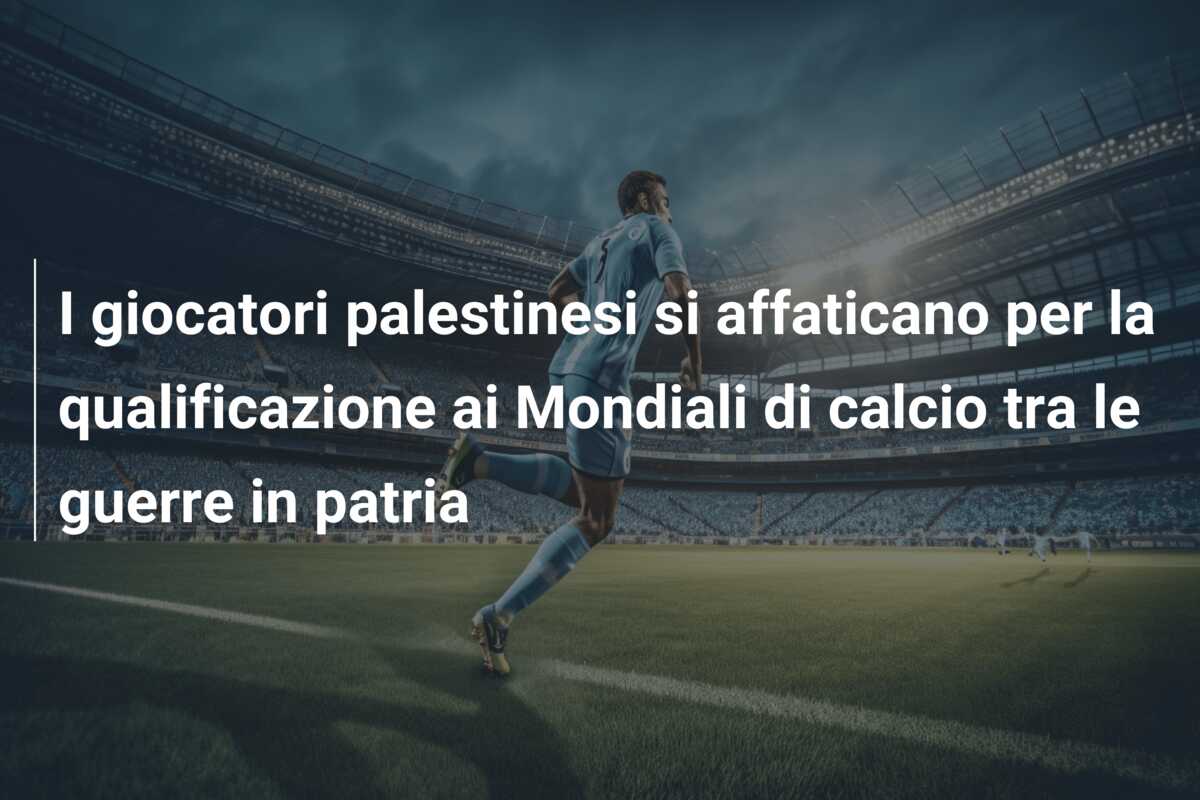 I giocatori palestinesi si affaticano per la qualificazione ai Mondiali di calcio tra le guerre in patria