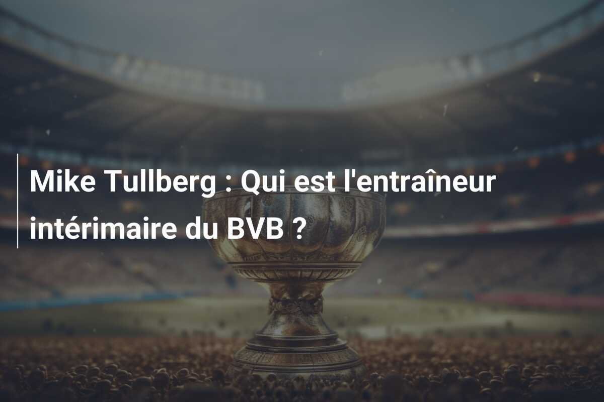 Mike Tullberg : Qui est l'entraîneur intérimaire du BVB ?