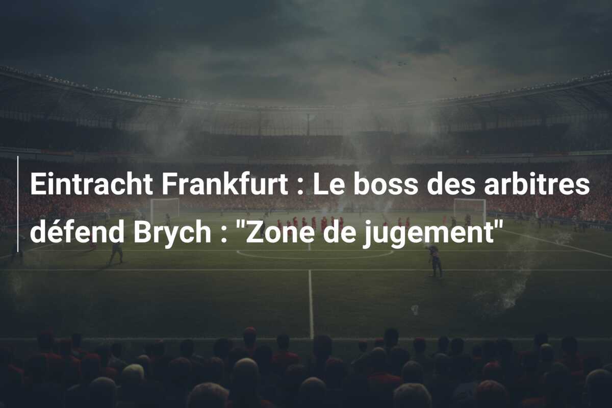 Eintracht Frankfurt : Le boss des arbitres défend Brych : "Zone de jugement"