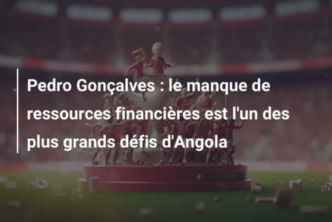 Pedro Gonçalves : le manque de ressources financières est l’un des plus grands défis d’Angola